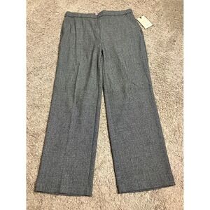 NEW Dana Buchman Gray Tweed Wide Leg‎ Pull On Pants Women's Size 12S